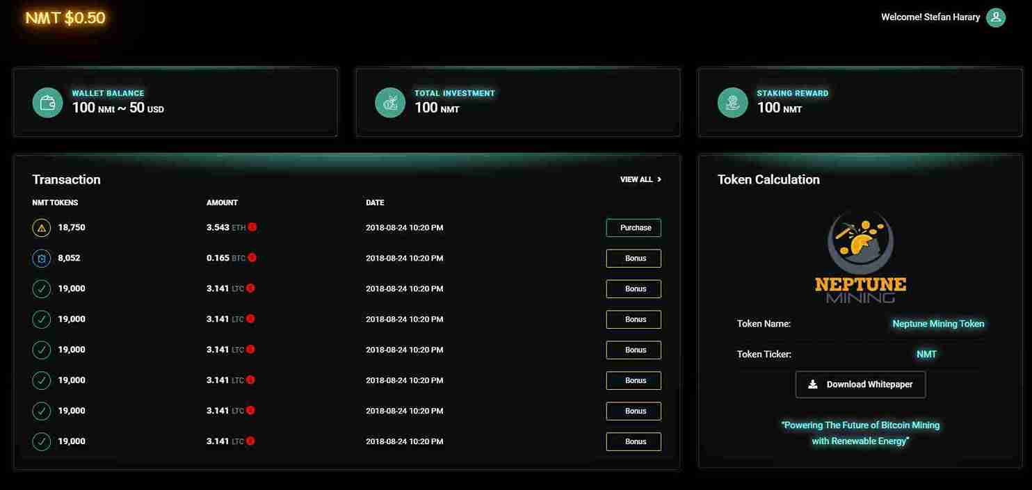 Naptune mining crm